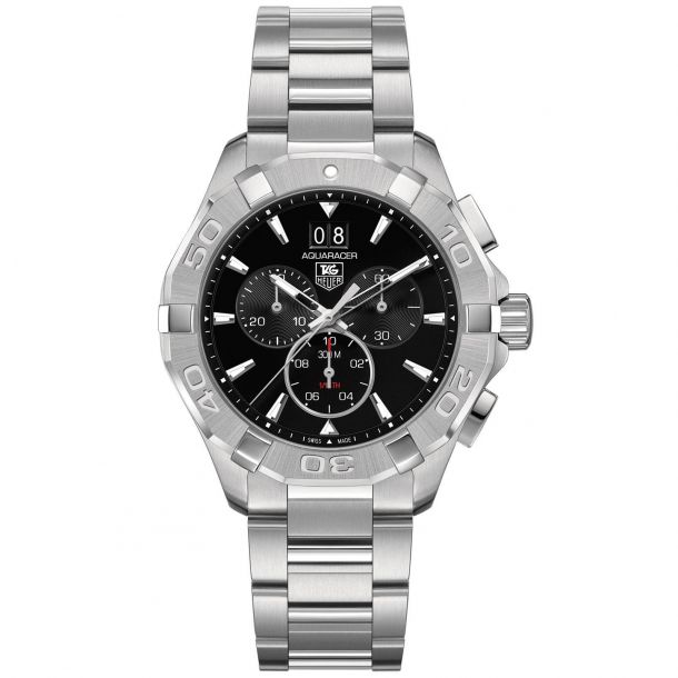 Tag heuer aquaracer mens 43mm quartz chronograph watch top