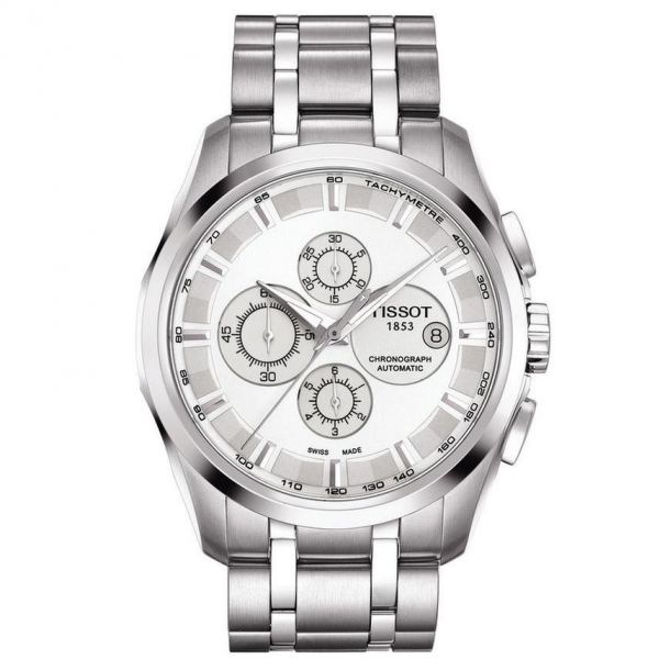Men s Tissot Couturier Automatic Chronograph Stainless Steel Watch T0356271103100