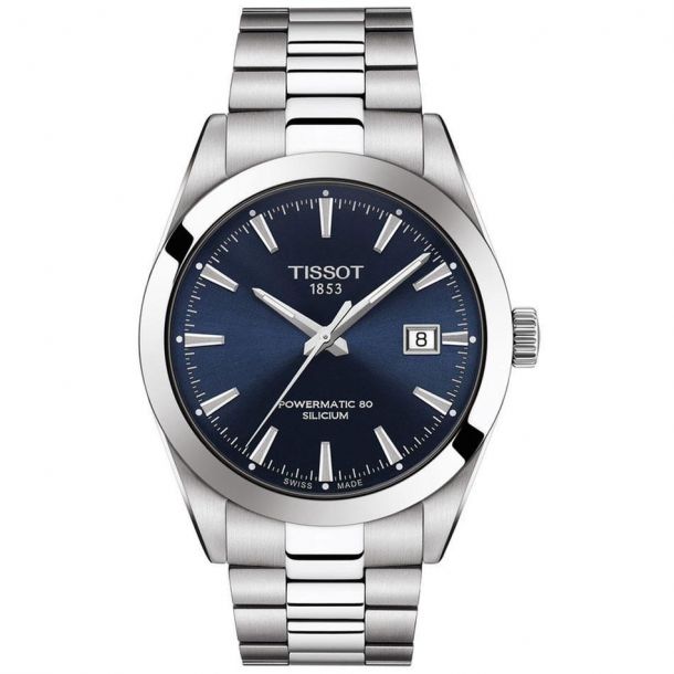 Men's Tissot T-Classic Gentleman Powermatic 80 Silicium Stainless Steel  Watch T1274071104100