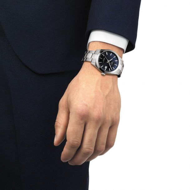 Men's Tissot T-Classic Gentleman Powermatic 80 Silicium Stainless 
