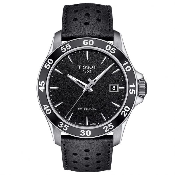 Tissot v8 black leather strap outlet