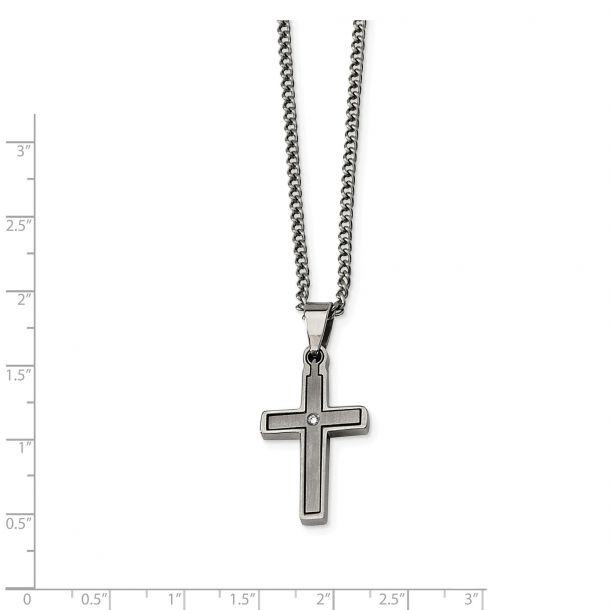 Men's titanium cross pendant necklace new arrivals
