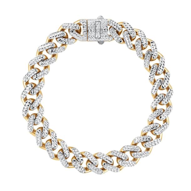 Gold Cuban Chain Bracelet, Florence Collection