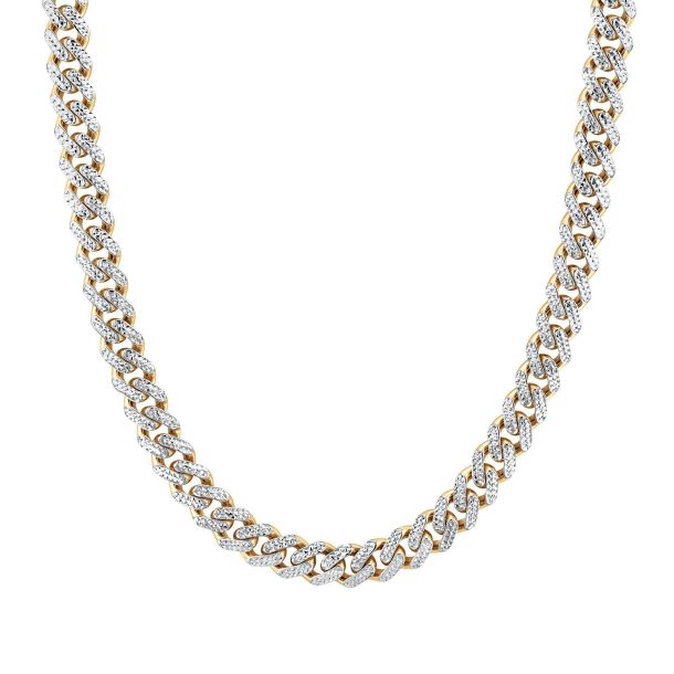 Men\'s Two-Tone Miami Cuban Link Chain Necklace 11.3mm, 22 Inches | REEDS  Jewelers