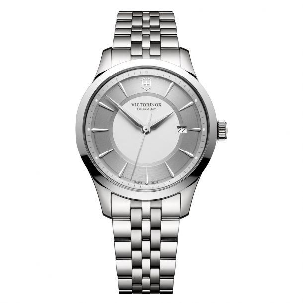 Men s Victorinox Swiss Army Alliance Stainless Steel Silver Dial 40mm Watch 241822