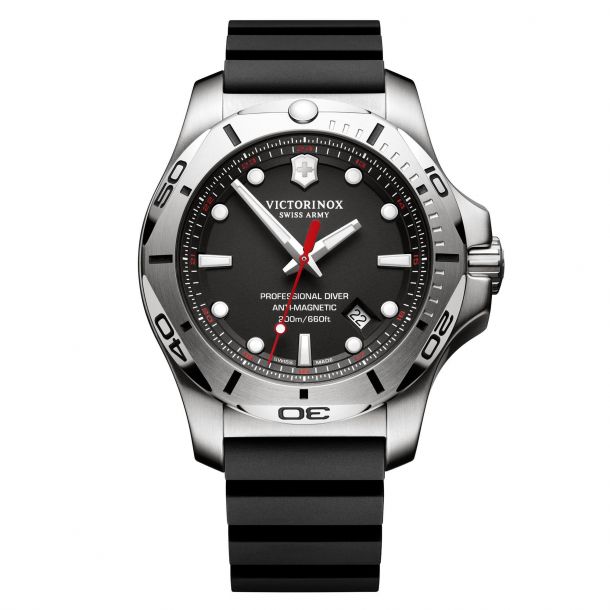Victorinox swiss army watch men's black rubber strap cheap