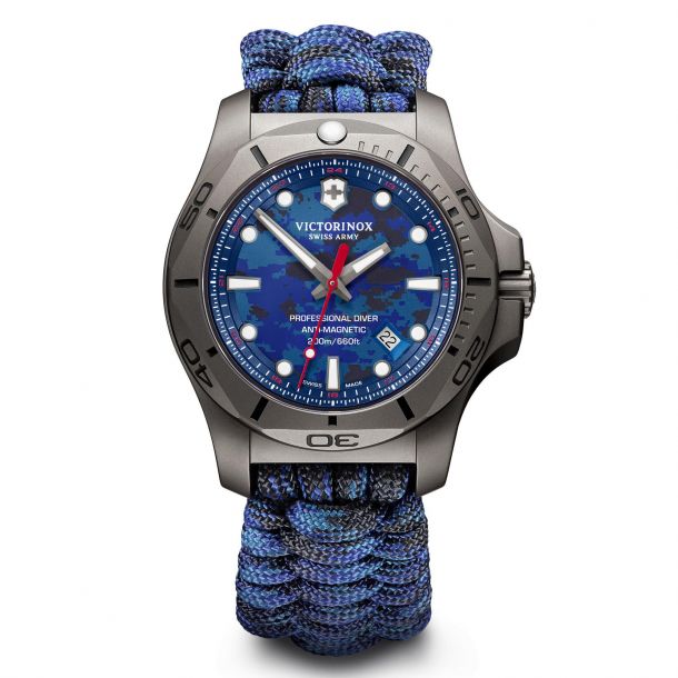 Men s Victorinox Swiss Army INOX Pro Diver Titanium Blue Dial 45mm