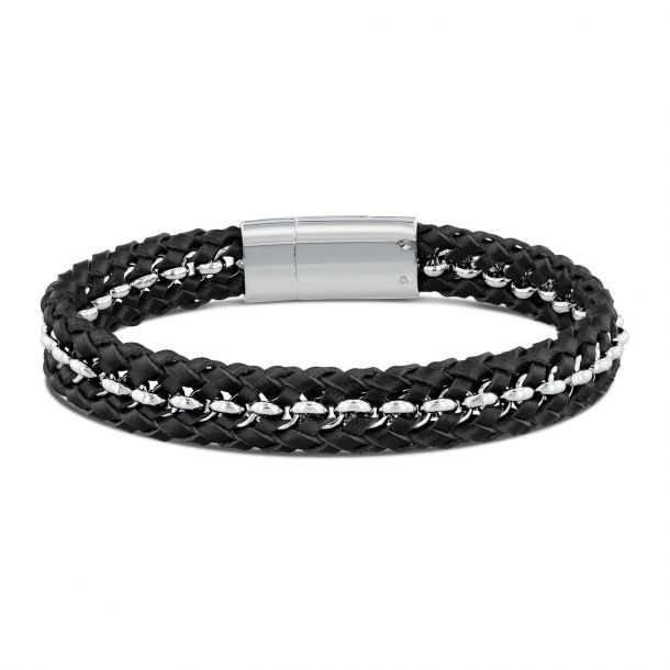 leather bracelet black