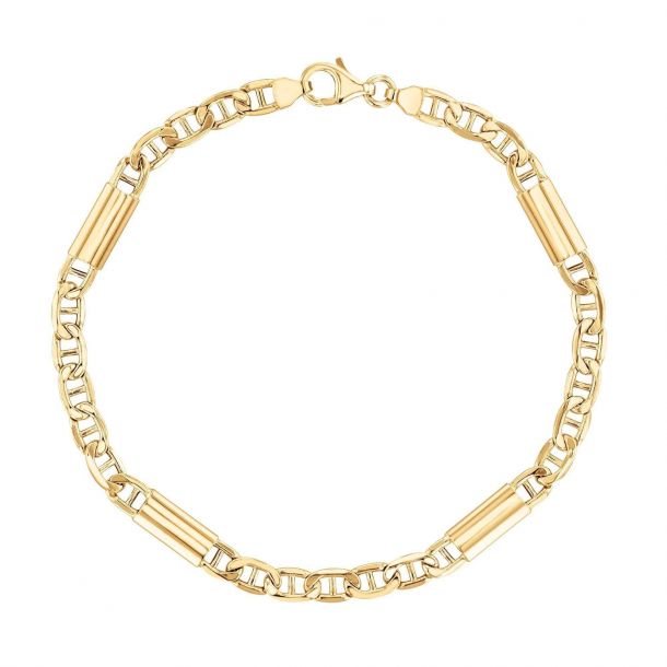 Mens gold anchor chain bracelet store
