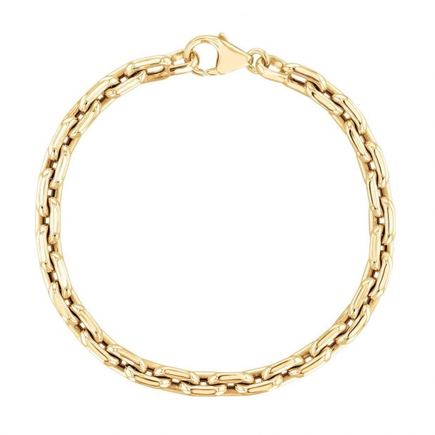 Mens gold anchor chain bracelet hotsell