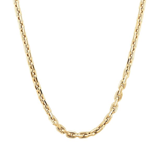 14K Yellow Gold Lock & Key Charm Necklace with Bar and Toggle Closure