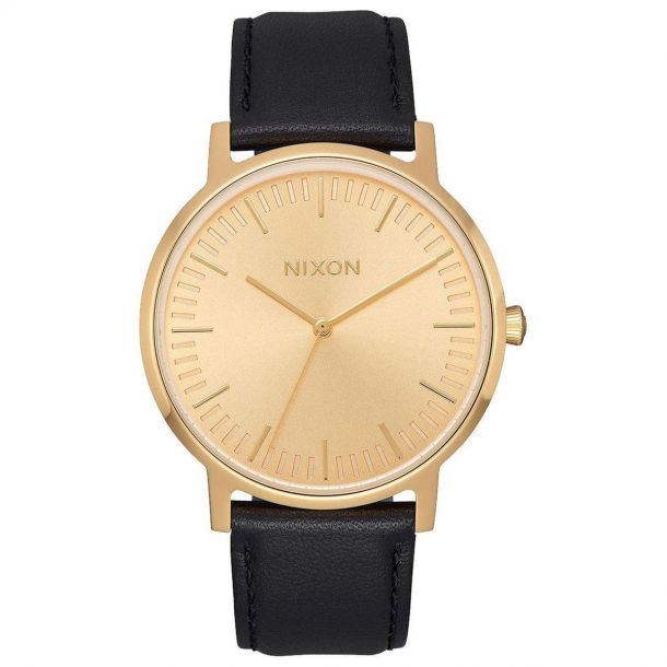 Nixon men's leather watch top