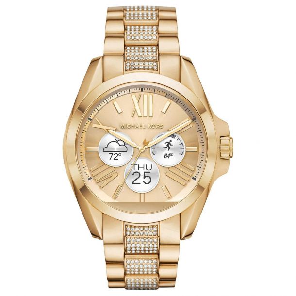 Michael Kors Access Crystal Bradshaw Gold Tone Stainless Steel Smartwatch MKT5002