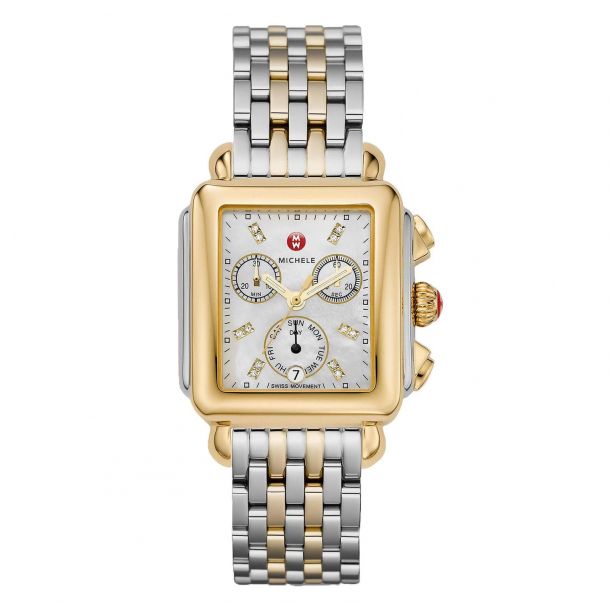 Michele deco day outlet diamond watch