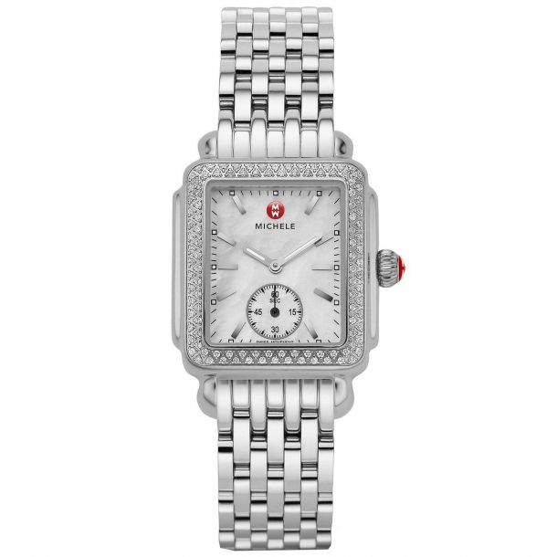 Michele Deco Mid Diamond Stainless Steel Watch MWW06V000001
