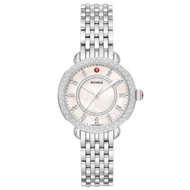 Michele Sidney Classic Stainless Steel Diamond Watch MWW30B000001 REEDS Jewelers