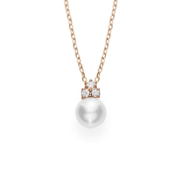 Mikimoto Pearl Pendant Solitaire Necklace