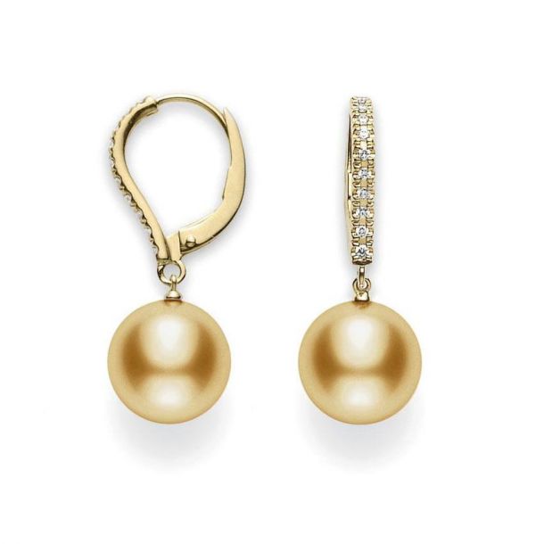 Mikimoto gold pearl new arrivals earrings