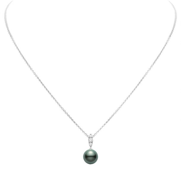 Mikimoto black south sea pearl shop necklace