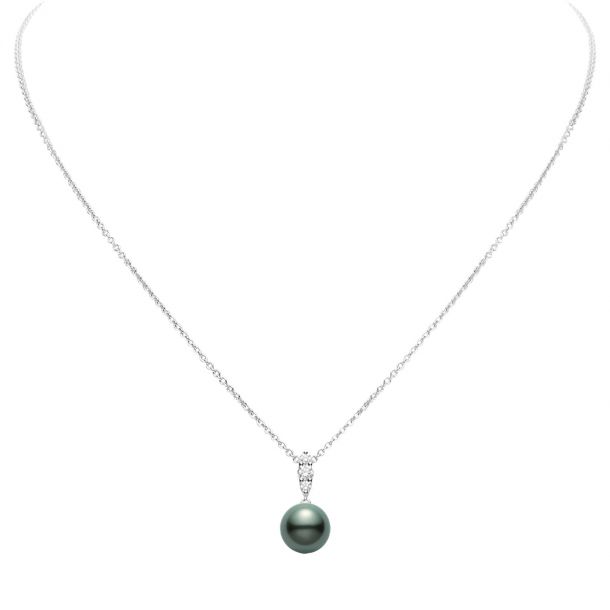 Mikimoto Pearl Pendant with Diamond Necklace