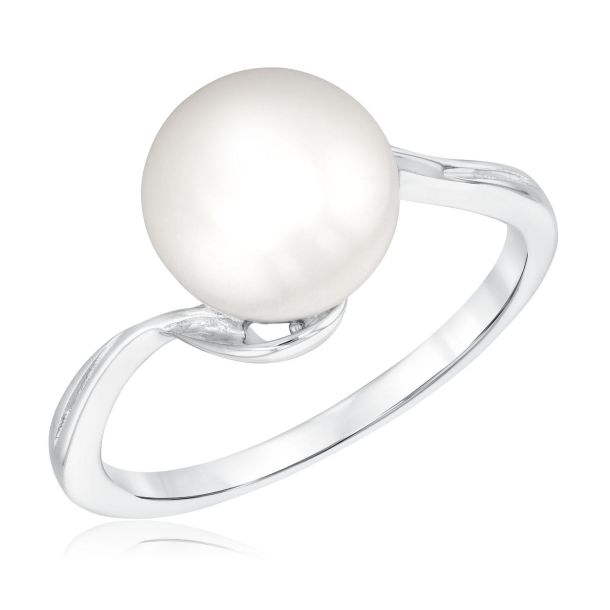 Freshwater Cultured Pearl Sterling Silver Bypass Ring | REEDS Jewelers