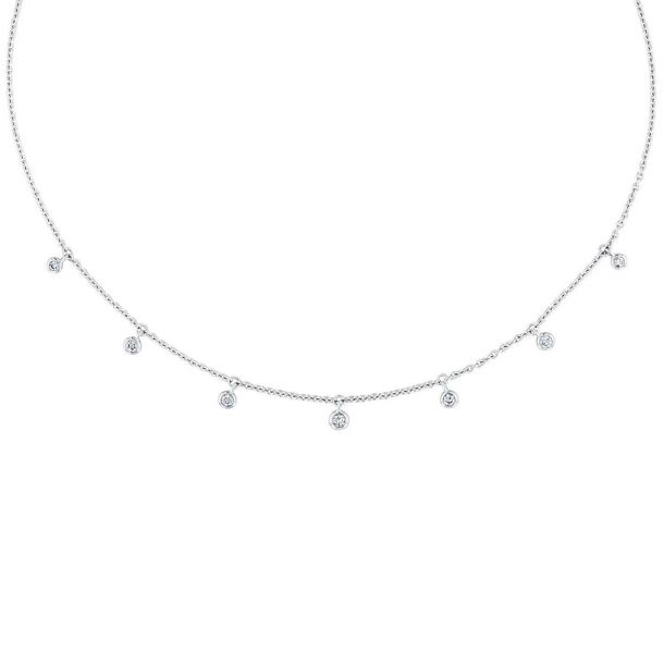 Sterling silver station sale necklace