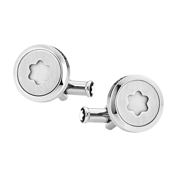 Montblanc StarWalker Stainless Steel Emblem Cufflinks | REEDS Jewelers