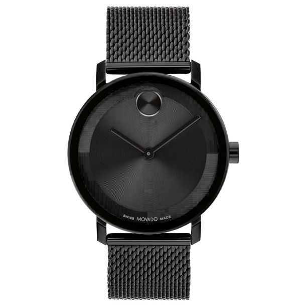 Movado BOLD Evolution 2.0 Black Ion Plated Mesh Bracelet Watch 40mm 3601072 REEDS Jewelers
