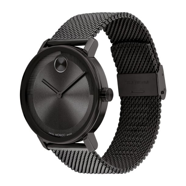 Movado bold best sale black mesh band