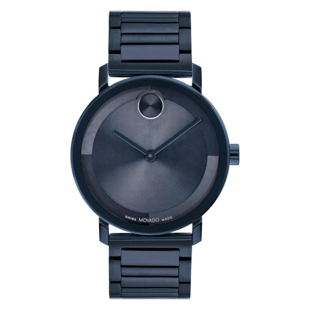 Movado Bold Evolution Blue Dial and Blue Ion Plated Stainless