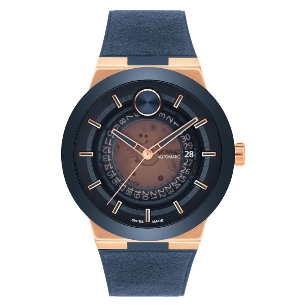 Movado Bold Fusion Automatic Blue and Rose Gold-Tone Dial Blue 