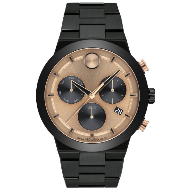 Movado bold deals chronograph black