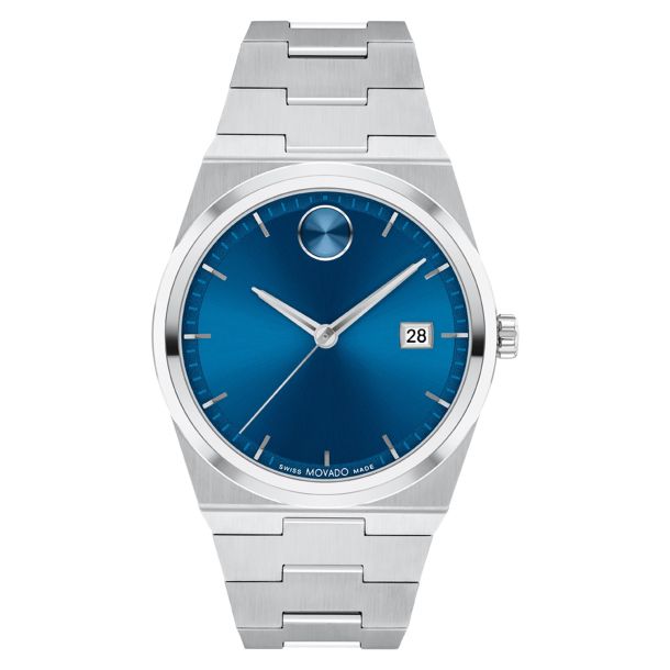 Movado steel watch clearance