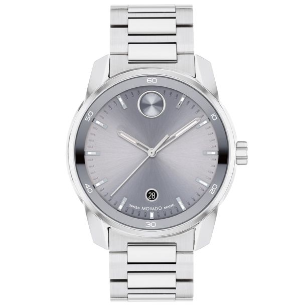 Movado men's stainless steel watch top