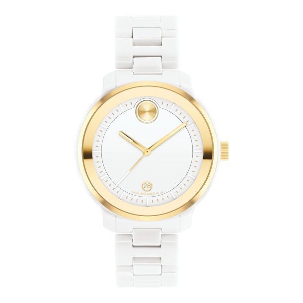 White ceramic movado watch online
