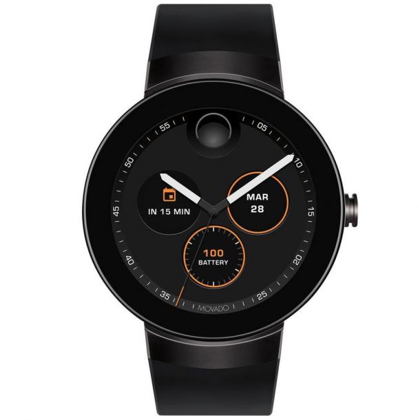 Movado Connect All Black Silicone Strap Watch 3660018 REEDS Jewelers