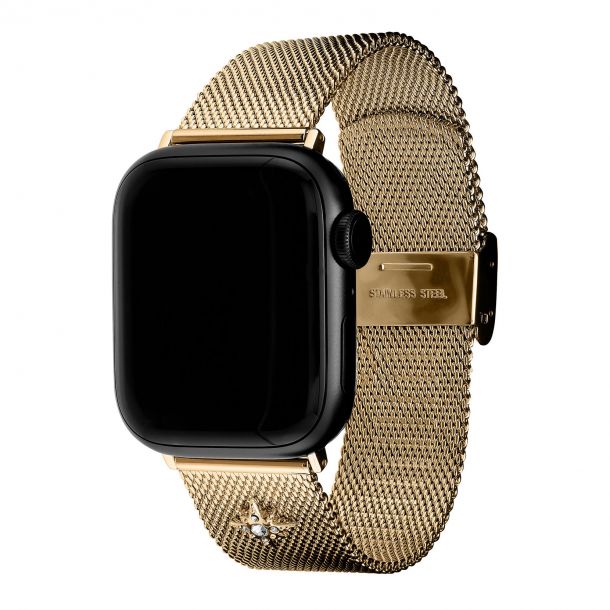 Olivia Burton Apple Watch Strap Gold Tone Celestial Mesh 38mm 40mm and 41mm 24300012