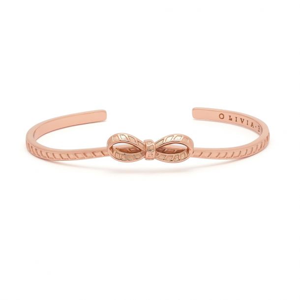 Olivia Burton Bow Bangle Bracelet Rose Gold Tone REEDS Jewelers