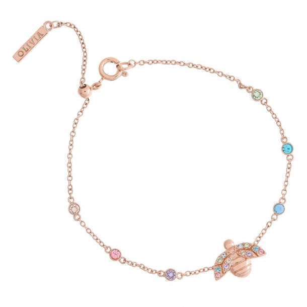 Olivia burton bee bracelet rose gold cheap