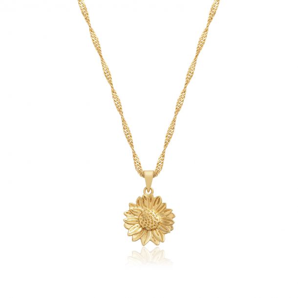 Olivia Burton Sunflower Gold-Tone Pendant Necklace | REEDS Jewelers