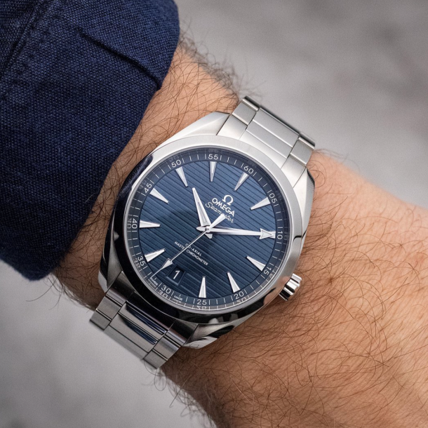 OMEGA Seamaster Aqua Terra 150M Co Axial Master Chronometer Blue Dial Stainless Steel Watch 41mm O22010412103004