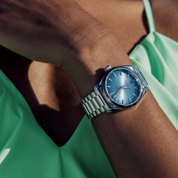 Omega aqua terra blue 38mm outlet