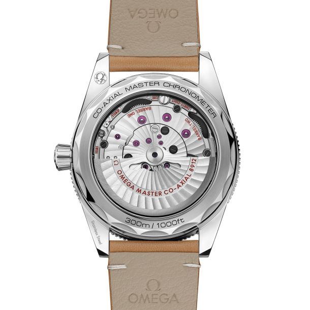 OMEGA Seamaster 300 Co Axial Master Chronometer Blue Dial Beige Leather Strap Watch 41mm O23432412103001 REEDS Jewelers