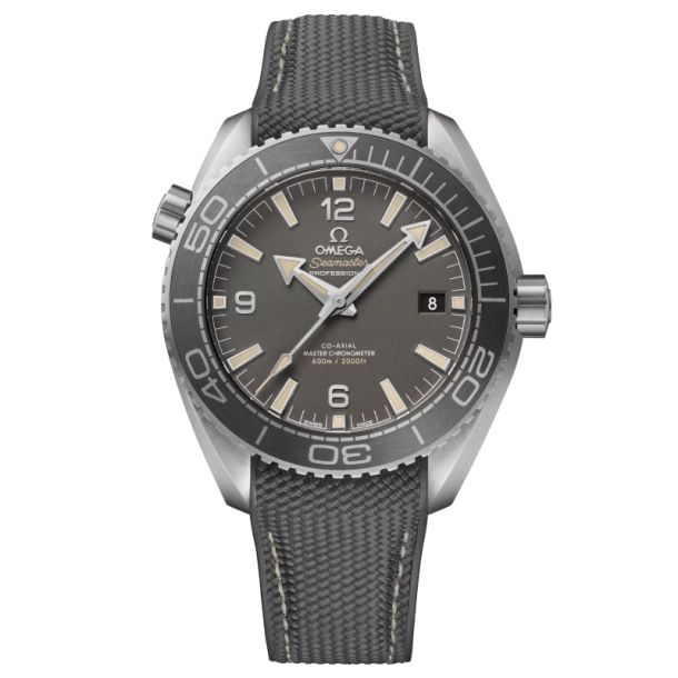 OMEGA Seamaster Planet Ocean 600m Grey Dial Rubber Strap Watch 43.5mm O21532442101002