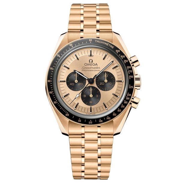 OMEGA Speedmaster Moonwatch Professional Co Axial Master Chronometer Chronograph Moonshine Gold Watch 42mm O31060425099002