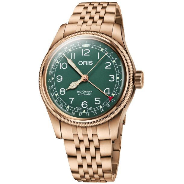 Oris Big Crown Bronze Pointer Date Green Dial Watch 01 754 7741