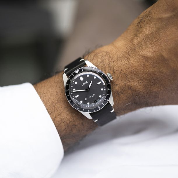 Oris 65 leather strap discount
