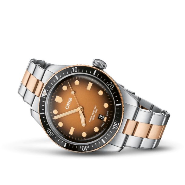 Oris Divers Sixty-Five Brown Dial Two-Tone Watch | 40mm | 01 733