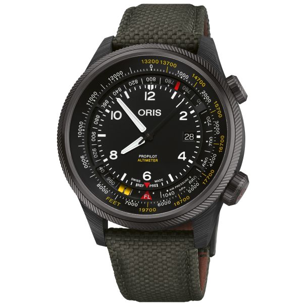 Oris ProPilot Altimeter Titanium Green Strap Automatic Watch