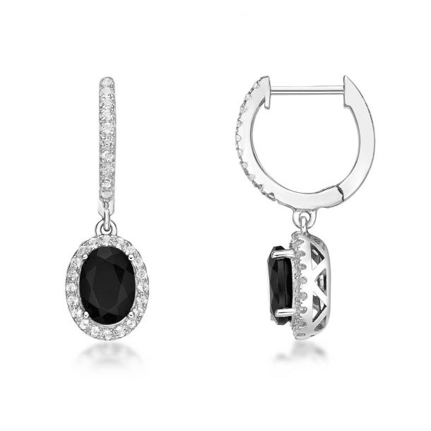 Black sales topaz earrings